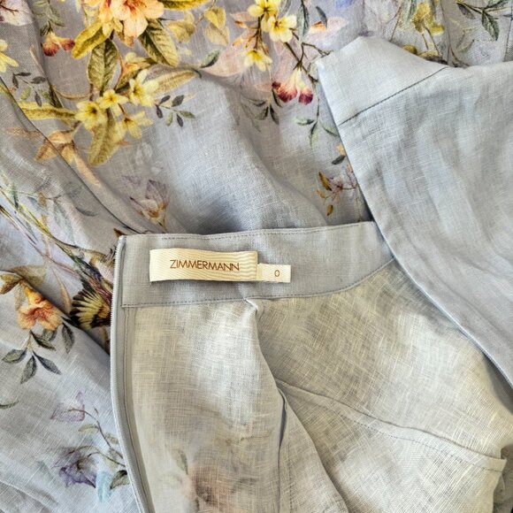 Zimmermann Rebellion Blue Aviary Mini Dress - Picture 12 of 12